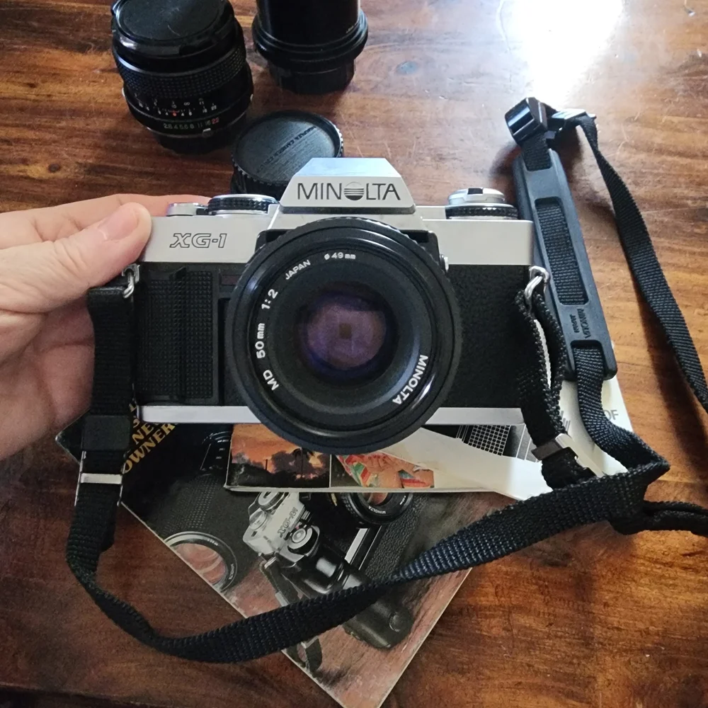 📸Minolta XG-1 Black/Silver 36mm Camera
